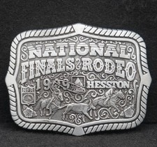 WC03115 GREAT VINTAGE  1999 NATIONAL FINALS RODEO  COMMEMORATIVE BELT BUCKLE