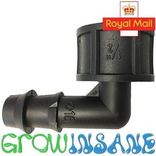 Elbow Connector 13mm Double Barb to 1/2 Inch BSP Female Threaded Irrigation Pipe