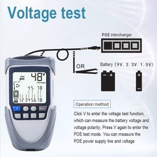 `Network Cable Tester LCD Digital Analog POE Wire Tracker Line Finder With Bag