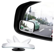 Blind Spot Mirror, Amfor HD Glass Convex Lens Frameless Adjustable Blind Spot 