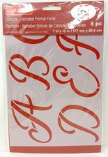 Craft Smart Alphabet Stencils Formal Font Large Decorative Lettering Set D-31