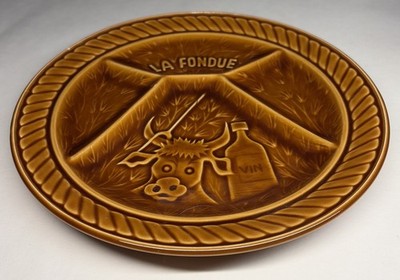 Lot21 Von 6 Teller Fondue Im Barbotine D 24 CM Signiert Sarreguemines Frankreich