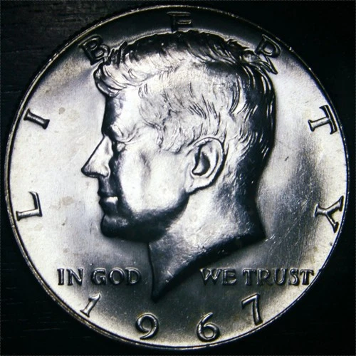 1967 Kennedy Half dollar 40% Silver 50c US Coin Philadelphia Mint Gem BU