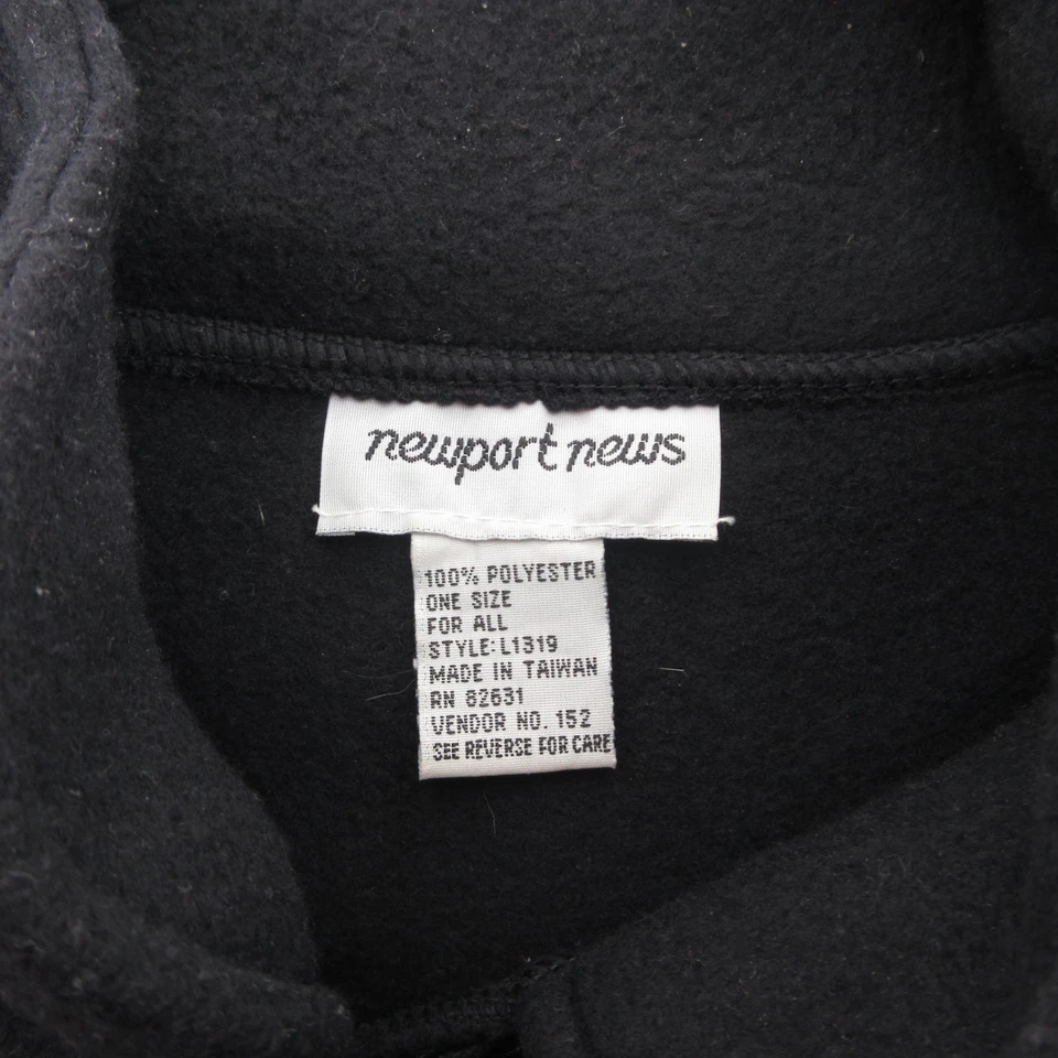 Newport News Poncho Chaqueta Mujer Talla Única Se Ajusta a Todos OSFA Abrigo Polar Negro Foto 3 de 4