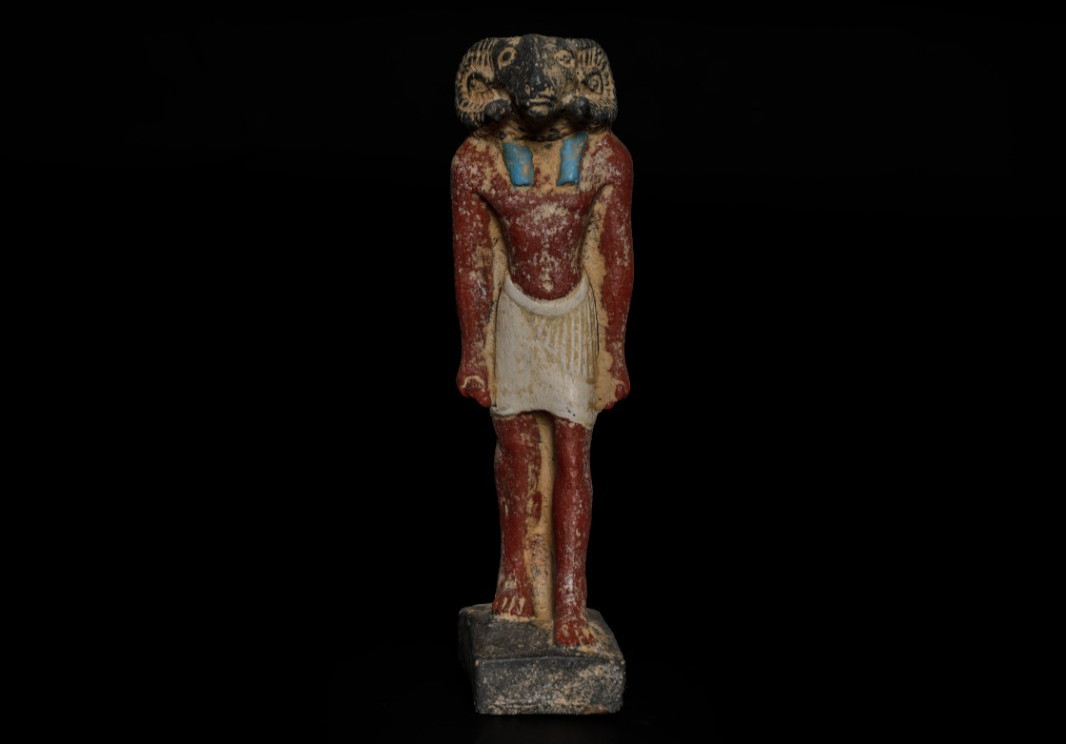 Ancient Egyptian Rare Hathor Statue Antique Faience Goddess Artifact Figurine BC