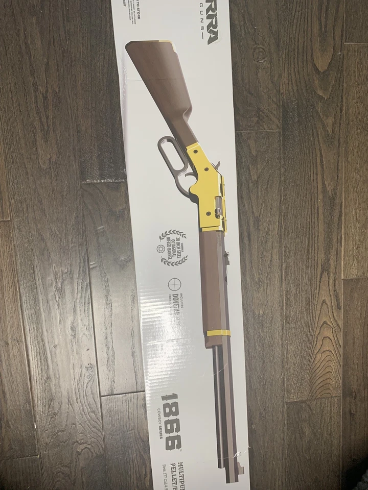 FUSIL PISTOLA DE PERDIGONES BB Palanca Acción 800 FPS Vaquero .177 1866 Margarita Caza Barra  Foto 4 de 4