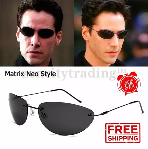 Classic Celebrity Neo Matrix Stile Film POLARIZED Occhiali da sole Uomo  Ultralight | eBay
