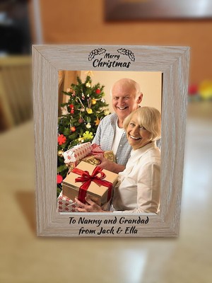 Idee Regalo Natale Nonni.Cornice Foto Personalizzato Di Natale Nonni Nonno Nanny Idea Regalo Calza Ebay