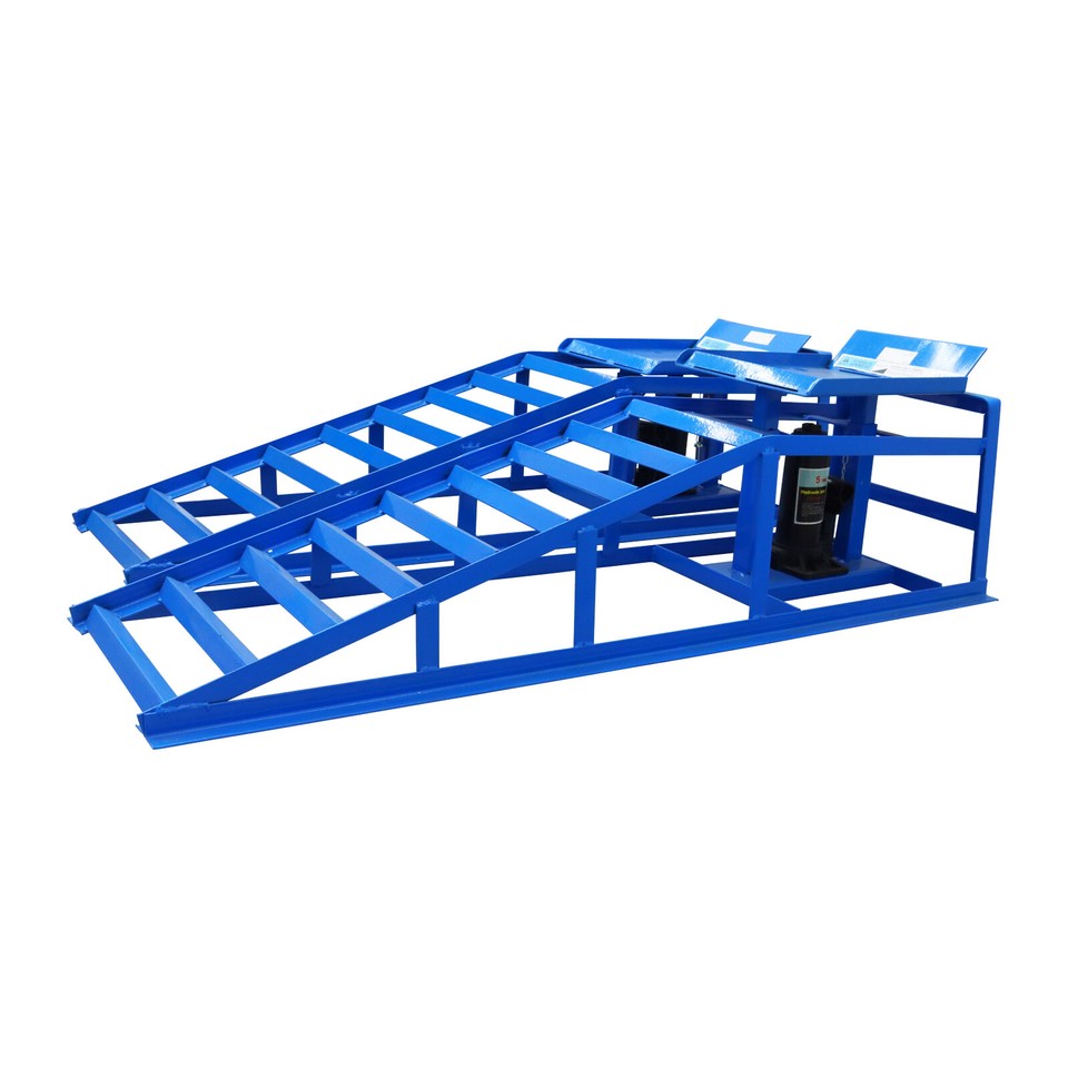 Top Lifter Ramp One Pair Auto Repairing Service Ramps with 5Ton 11000lbs Lifter Jack ...