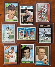 TOPPS Baseball Cards 1960’s & 1970’s Lot of 9 - WEAR VARIES - VINTAGE!