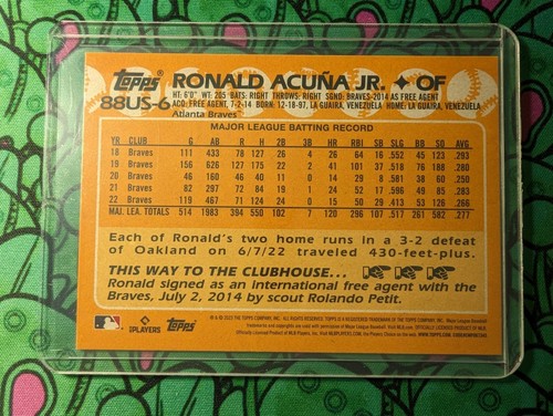 RONALD ACUNA JR 2018-2024 Cards ⚾ U PICK 🔥 Topps RC Parallel Mojo Refractor ASG - Picture 209 of 323