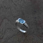 Aquamarine Ring Solid 925 Silver Handmade Beautiful Lovely Sterling Ring Gift
