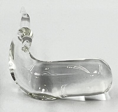 Michael Dorofee Signed Art Glass Whale 2 3/4 