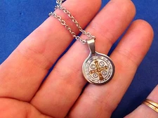 St BENEDICT Medal Protection NECKLACE Saint Medal Two Tone Stainless Steel 23”