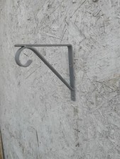 2x Staffe di supporto per mensole in metallo colore GRIGIO. Larghezza 5" (13 cm) x 13 mm nuovo/fatto a mano.