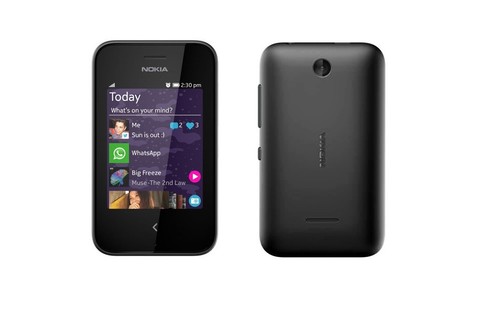 Nokia Asha 230 IN Nero Cellulare Finto Dummy Requisit, Deko, Esposizione, Maket - Afbeelding 1 van 2