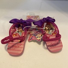 JoJo Siwa Nickelodeon Flip Flop Sandals- Pink with Purple Bow NWT Size S 5/6