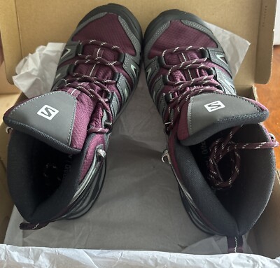Salomon X Ultra Pioneer w/Ortholight Mid CSWP Hiking Boots Women's Wine size 5.5