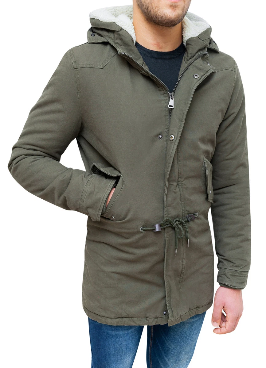 Parka uomo Military Jacket verde invernale eskimo giacca giubbotto