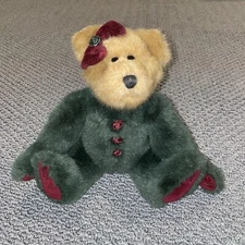 Vintage Boyds Bears #1364 Glenda Forest Green Wine Colored Paws 12 inch 1990-98