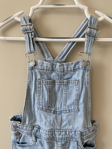 Cat and Jack girls Denim Shorts Overalls Size Medium 7 8 - Picture 3 of 8