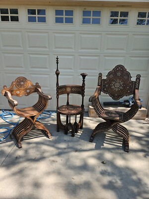 turkish savanarola chairs king queen and prince. Price for set.