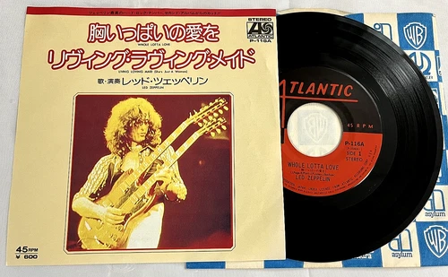 Led Zeppelin "Whole Lotta Love" Japan 7" Single Vinyl Picture Sleeve Page NEW