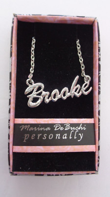 Personalized Name Necklace - 18" Chain With Gift Box By Marina De Buchi (New With Tags)