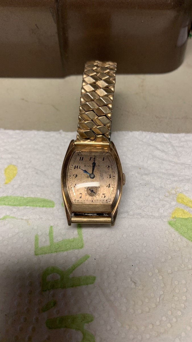 Vintage Bulova Art Deco Watch 10ax Curvex Rose Gold  display picture 1