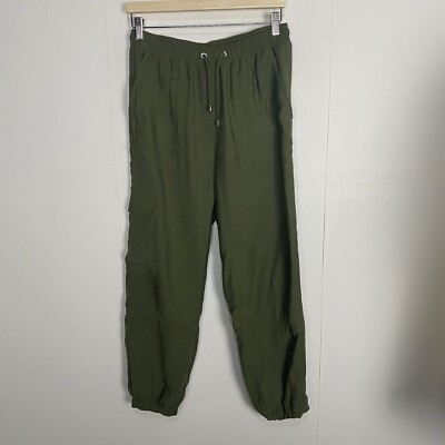 Ted Baker Pants Women s Green Elastic Waist Drawstring Jogger Pull On Size 1.