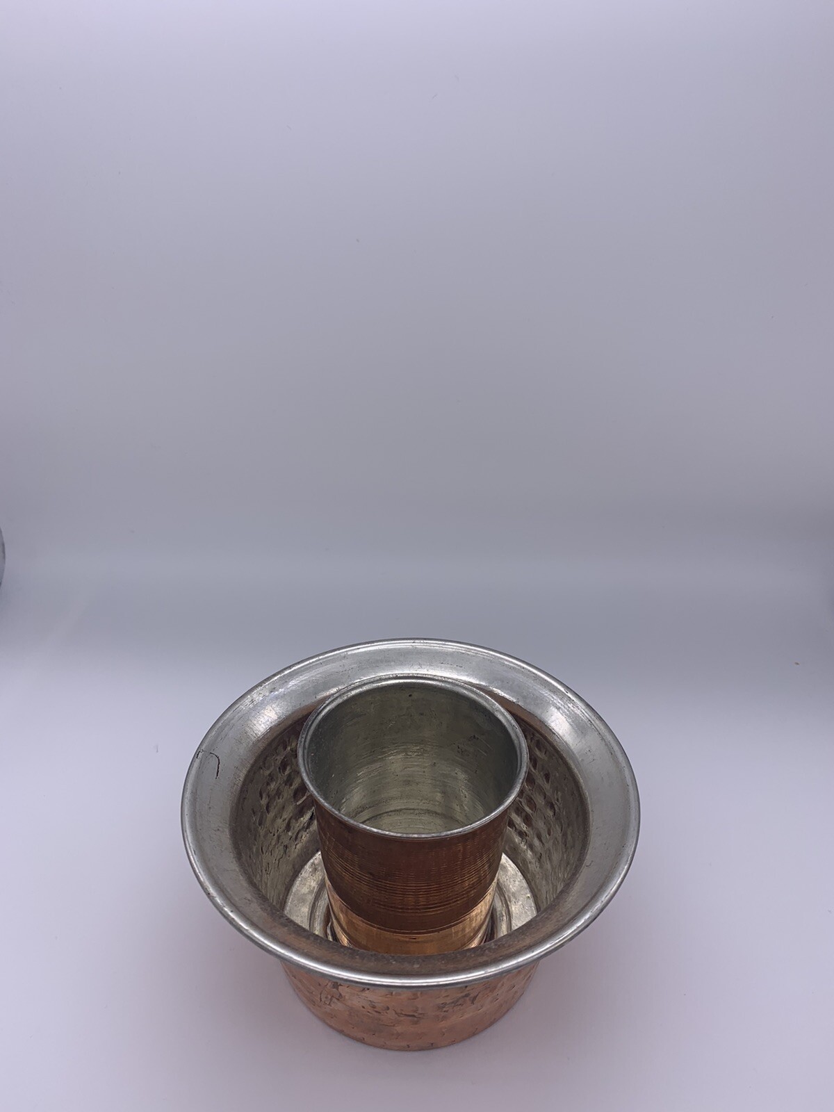 2 Pcs Raki Ouzo Glass Cooler Holder Handmade Copper Man-cave Barware