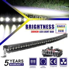 38inch Curved Slim Single Row Led Work Light Bar Offroad SUV ATV Truck Boat 40"