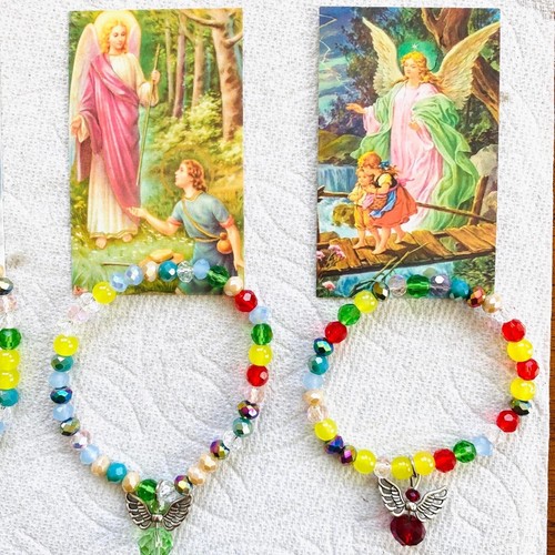 Archangels and Angels bracellets, Protection Braceles Woman’s Stretch Multicolor - Picture 3 of 6