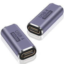 USB C Female to Female Coupler 40Gbps USB4 3.2 OTG Adapter 8K 100W Fast Charging