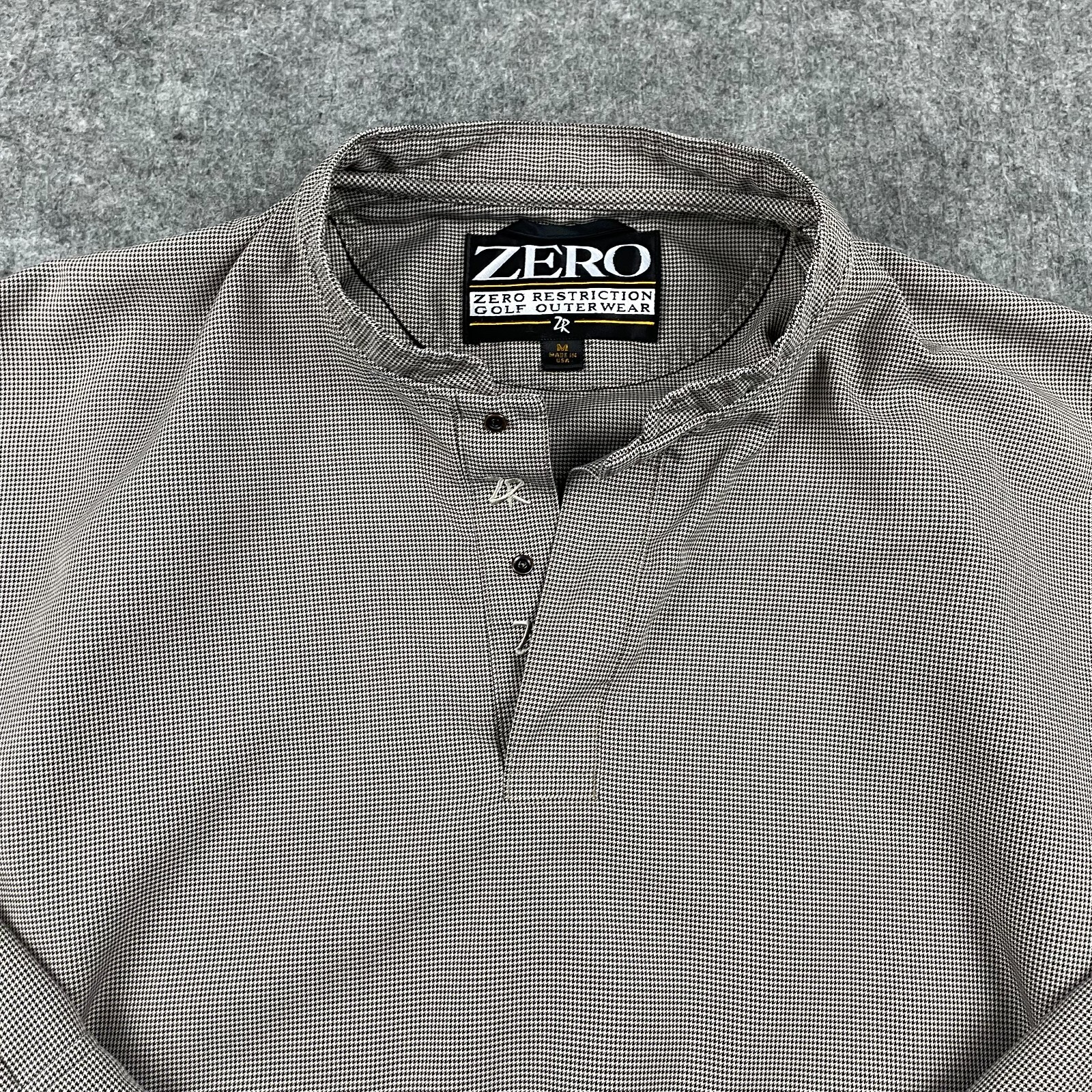 Zero Restriction Pullover Men M Brown Snap Puppys… - image 2