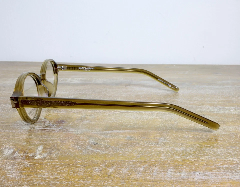 Marco de gafas redondo Saint Laurent Urban vintage 50 mm verde/lente de demostración Foto 4 de 4