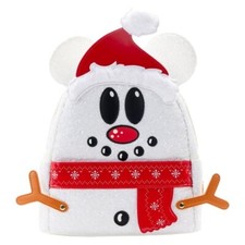 New Loungefly Exclusive Mickey Mouse Sequin Snowman mini backpack