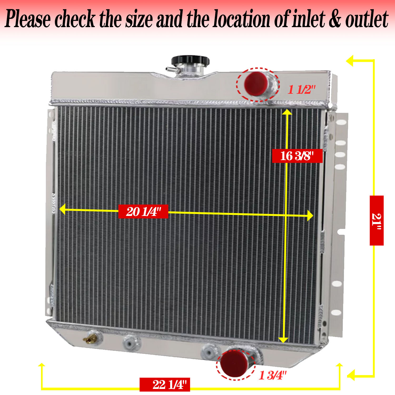 4 Rows Radiator+Shroud Fan For 67-70 Ford Falcon Mustang Mercury Cougar Fairlane thumbnail 4