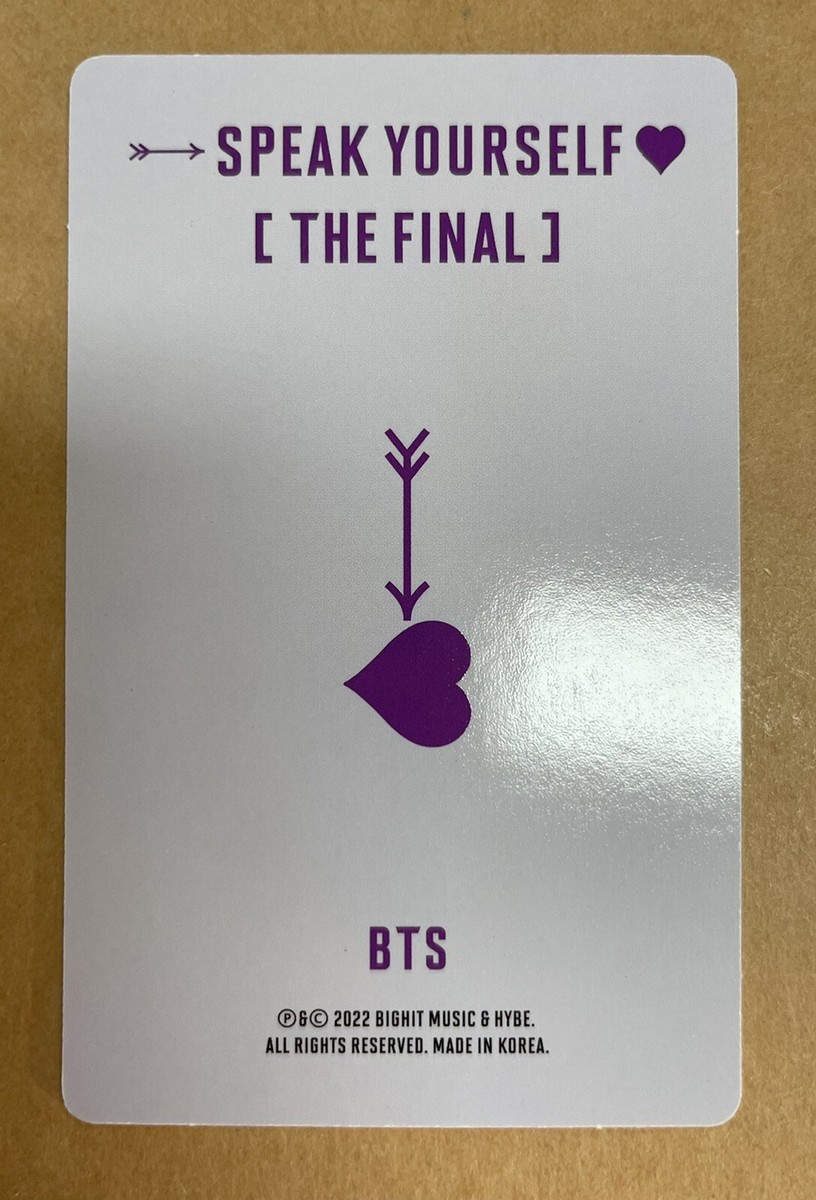 Official BTS Speak Yourself The Final DVD / Digital Code Jung Kook