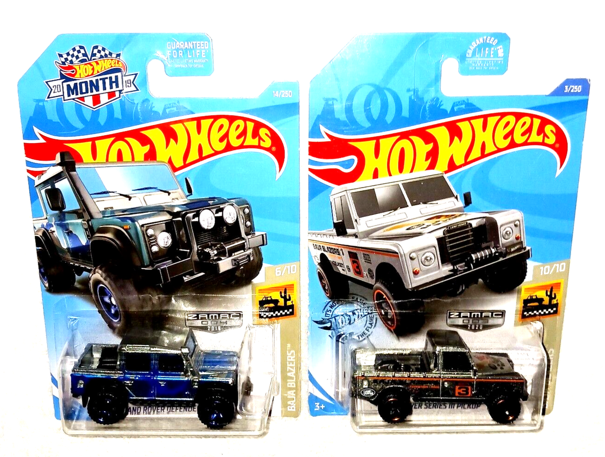 HOT WHEELS ZAMAC LAND ROVER DEFENDER & ZAMAC LAND ROVER SERIES lll
