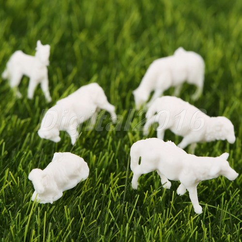 30pcs White Unpainted Model Sheep Farm Animals Train Scenery DIY Scale 1:87 - Picture 3 of 10