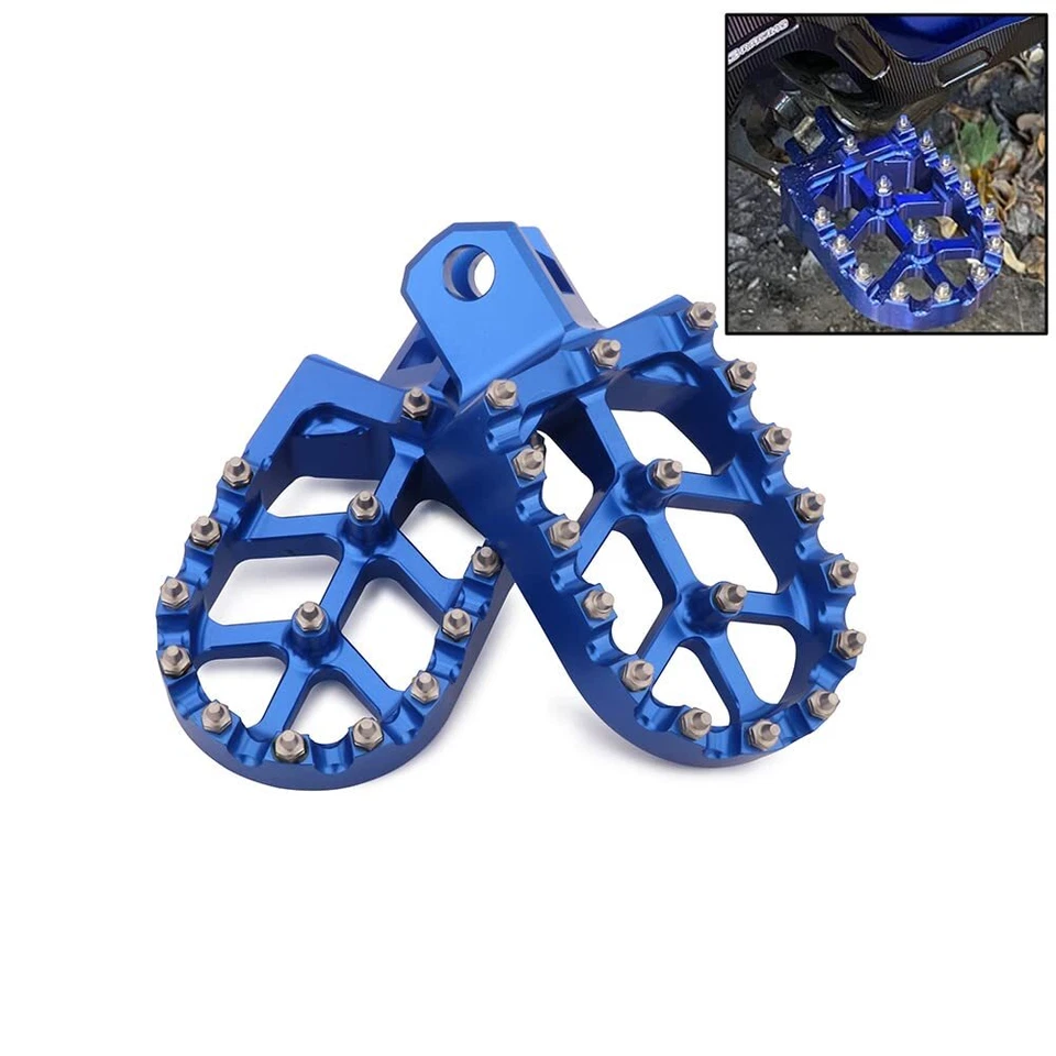 DRZ400 estriberas estriberas para moto de cross CNC para DRZ 400 2000-04 DRZ 400E 00-07 azul Foto 3 de 4