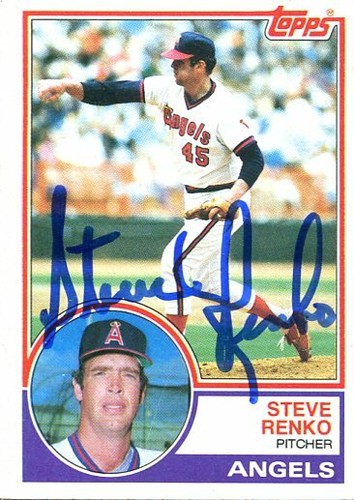 Steve Renko California Angels 1983 Topps Signed Autograph Photo Card EBay