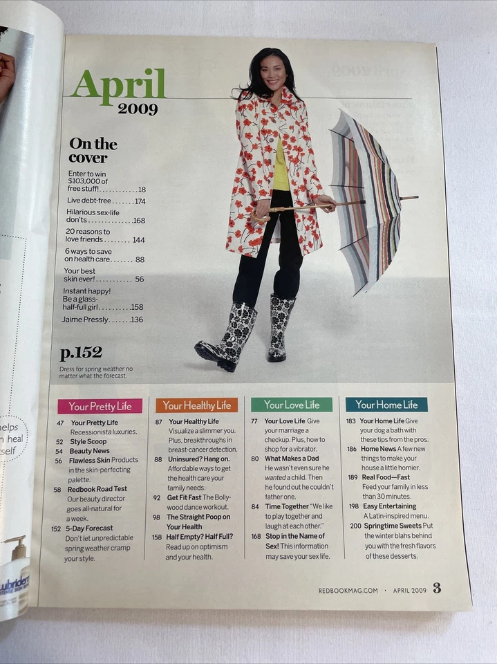 2009 April, REDBOOK Magazine, JAIME PRESSLY, Instant Happy! (MH234) - Image 2 of 3