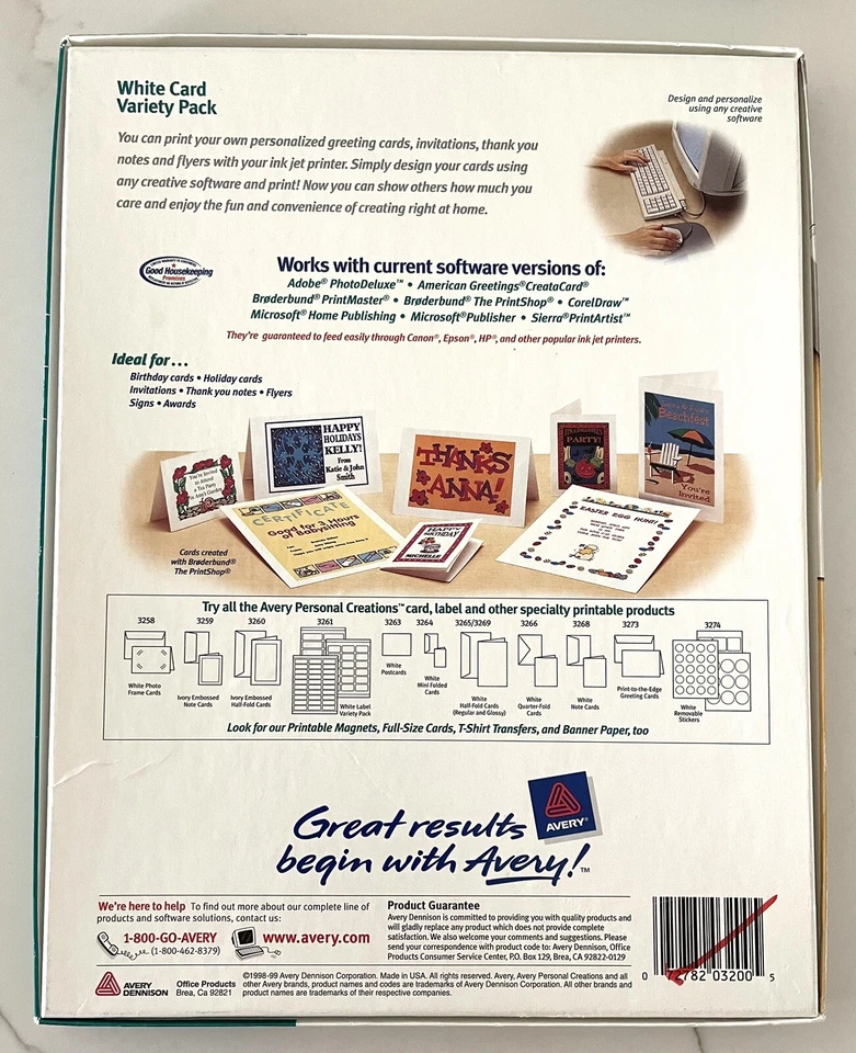 Avery 3200 & 3250 Special Occasion Variety Packs Cards, Envelopes, Labels - Image 3 of 4