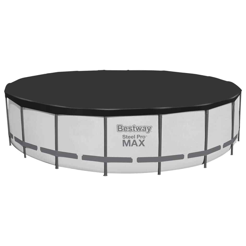 Couverture Bestway Flowclear Fast Set 555 cm contre l'eau verte et les feuilles mortes de jardin
