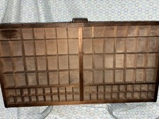 Vintage Hamilton Letterpress Tray Printers Type Case Drawer Shadow Box Display