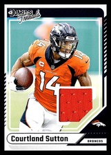 COURTLAND SUTTON 2024 DONRUSS FOOTBALL DONRUSS THREADS PATCH BRONCOS RELIC MEM