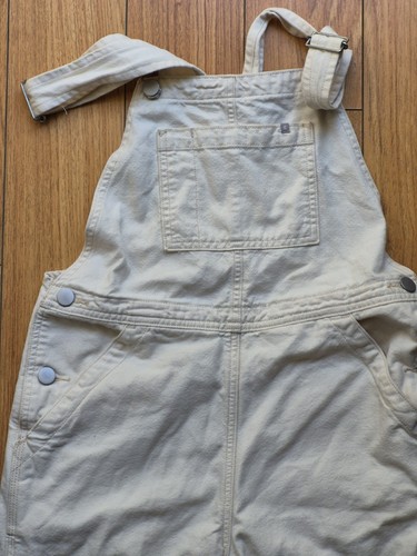 Women's Everlane Gardner Cream Canvas 100% Cotton Women's Overalls XS - Picture 2 of 19
