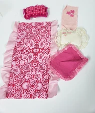 lot of Barbie And Other Doll Bedding Blankets And Pillows Cushions 1987-2008